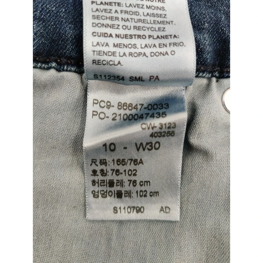 Signature by Levi Strauss Womens Mid Rise Denim Shorts Blue Cuffed Size 10 W30